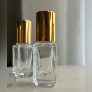Glass roller bottles with Gold Cap